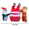 6ft Christmas Inflatable Santa with Built-in LEDs for Outdoor Decoration